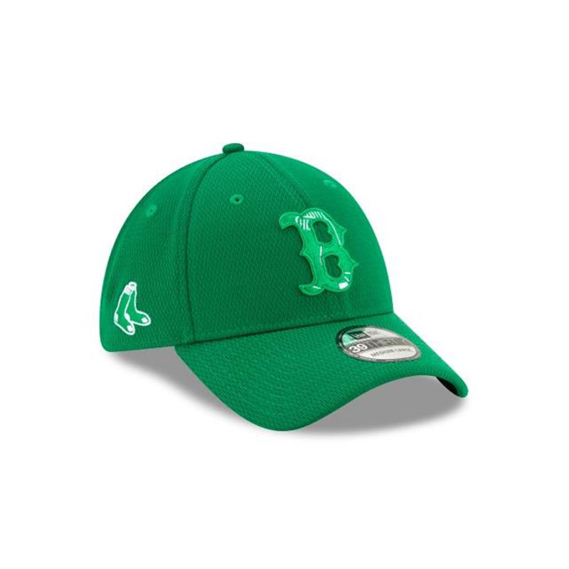 MLB Boston Red Sox St Patricks Day 39Thirty Stretch Fit (JAS7175) - Green New Era Caps